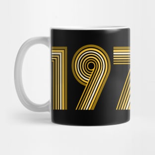 1970s Retro Gold Yellow Disco Font Mug